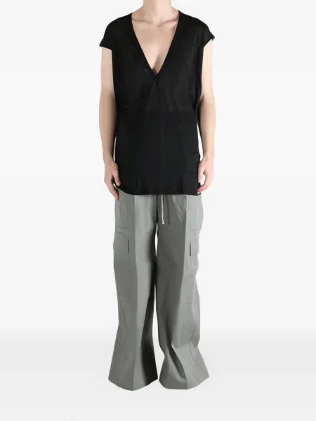 Tricou Rick Owens cu decolteu în V negru