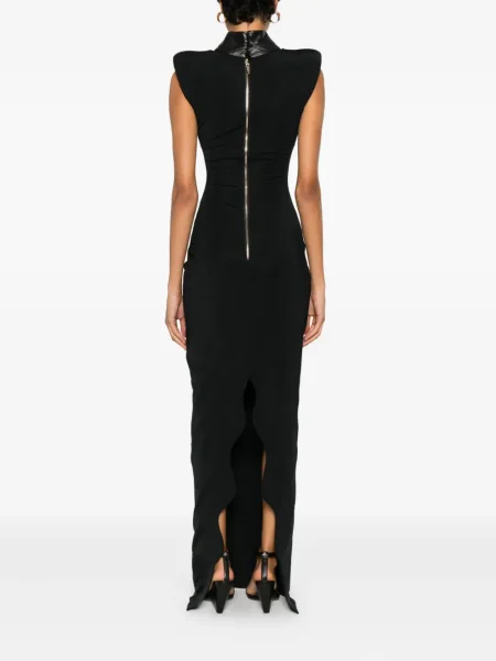 Rochie Mitiliane Couture din piele cu strasuri de costum negru