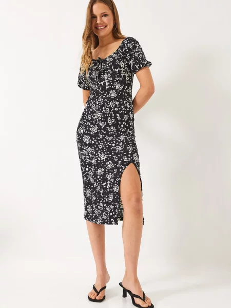 Bianco Lucci Rochie de vară negru alb