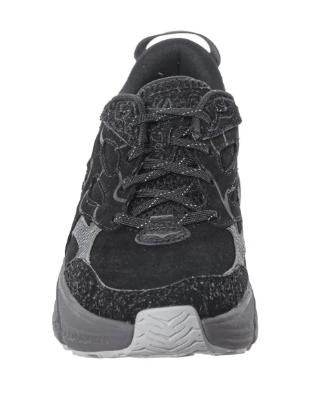 Top Hoka din piele de căprioară negru