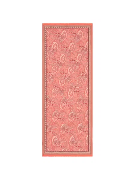 Šal Etro s paisley uzorkom narančasta