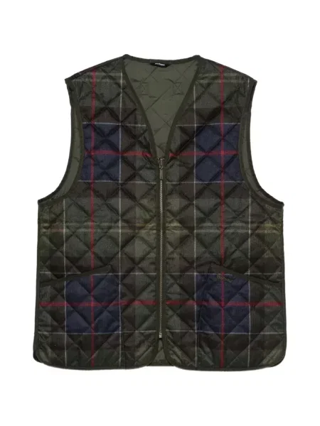 Vestă Barbour în carouri verde