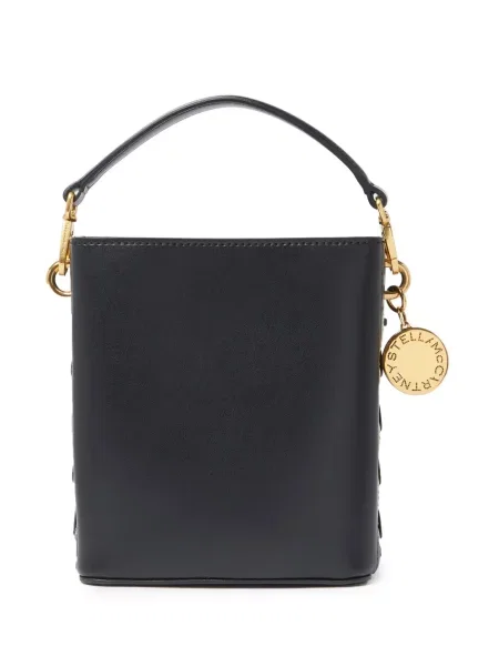 Iš natūralios odos bucket stiliaus rankinė Stella Mccartney juoda