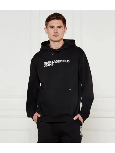 Geacă de blugi Karl Lagerfeld Jeans negru