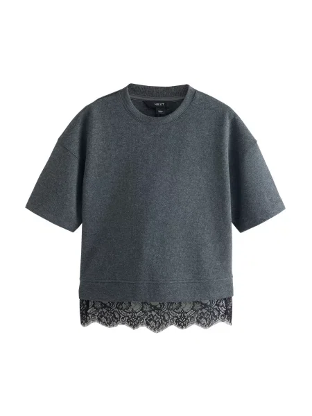 Next Tricou gri închis negru