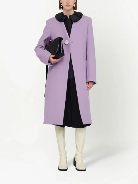 Paltas Jil Sander v formos iškirpte violetinė