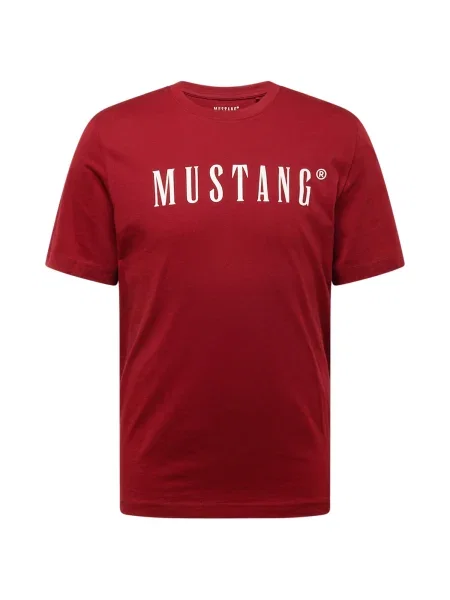 MUSTANG Póló AUSTIN kárminvörös fehér