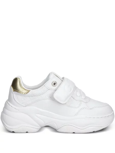 Sneakerși Guess cu bretele alb