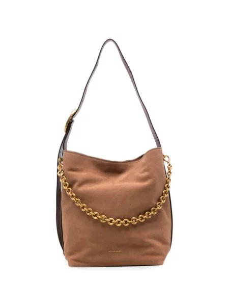 Geantă Michael Kors din piele de căprioară maro
