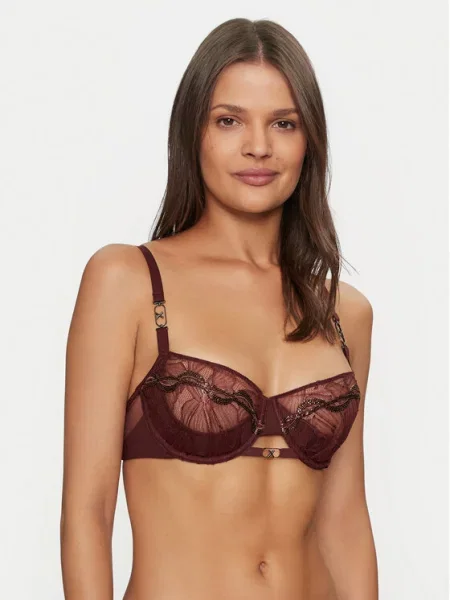 Chantelle X Balkonet nedrček Xtravagant Bordo rdeča