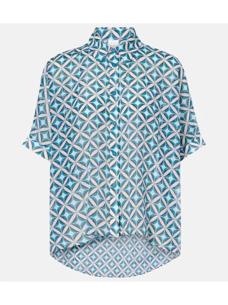 Cămașă Max Mara de mătase cu imagine