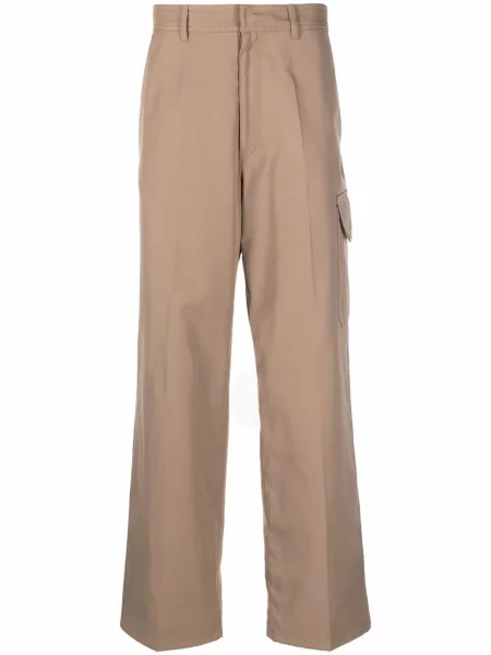 Pantaloni chino Valentino cu buzunare aplicate maro
