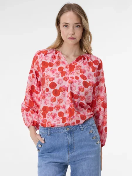 Bluză Orsay cu model floral roșu