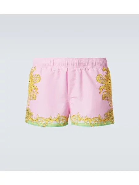 Slip de baie Versace cu imagine roz
