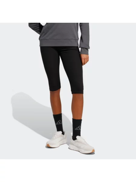 Legginsy Seasonal Essentials Rib Capri czarne