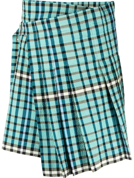 Mała mały spódnica mini Charles Jeffrey Loverboy z nadrukiem niebieska