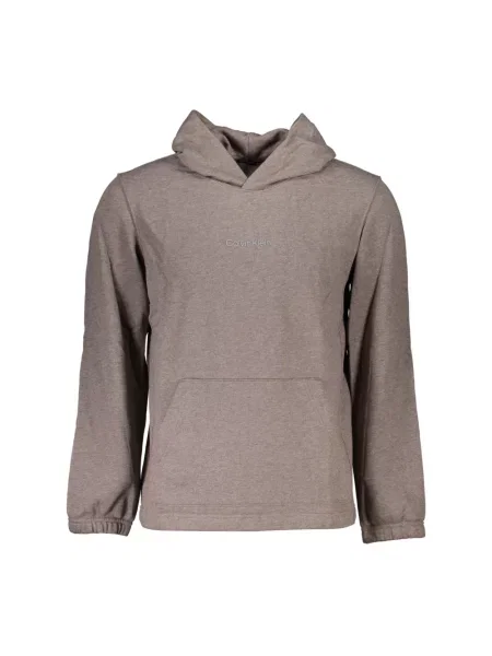 Bluza z kapturem Calvin Klein brązowa