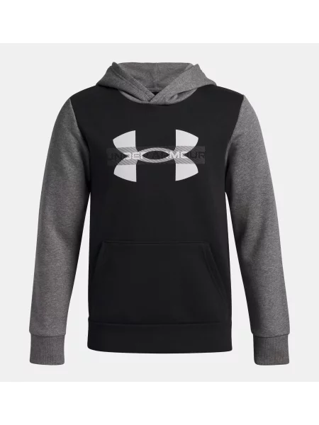 Gyerek fleece melegítő felső Under Armour fekete