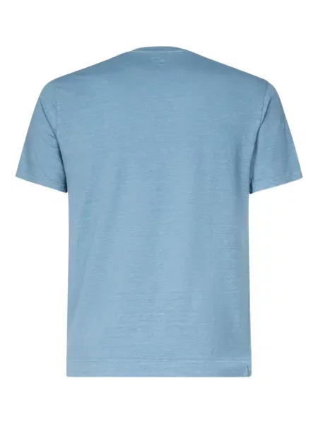 Tricou Fedeli de in melange scurt albastru