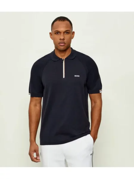 Tricou polo Boss Green verde