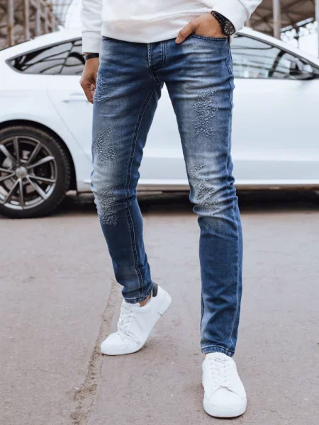 Spodnie jeansowe Dstreet granatowe