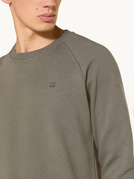 Dzianinowa koszulka G-star Raw z długim rękawem szara