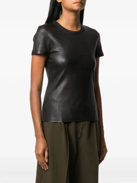 Tricou Stouls din piele negru