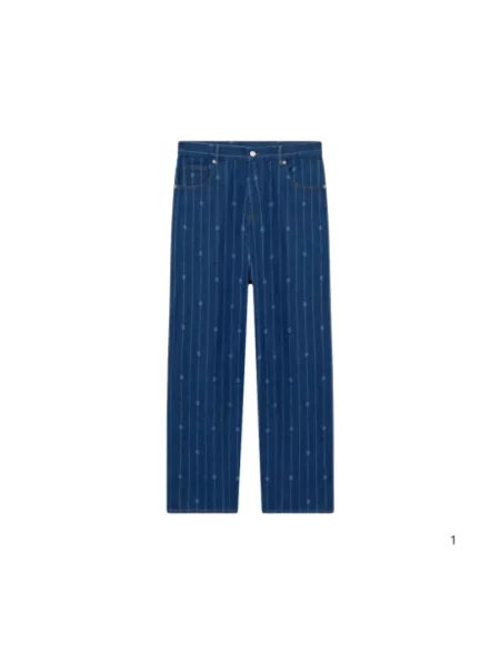 Drole de Monsieur Jeansy Mężczyzna M Denim Jeansy o prostym krojuy niebieski
