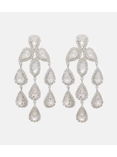 Cercei Magda Butrym de cristal argintiu
