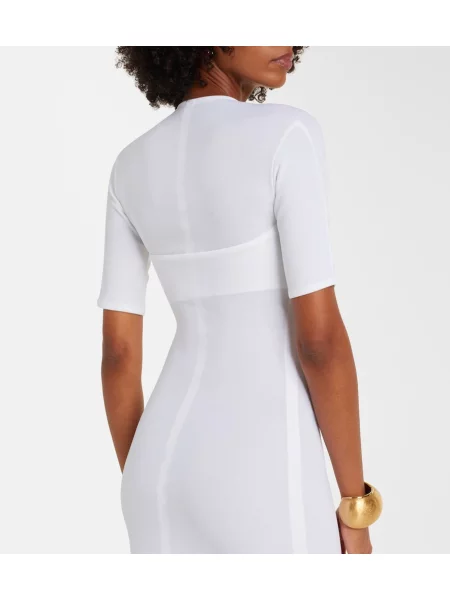 Rochie Jacquemus din jerseu alb