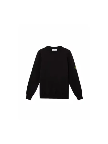 Sweter Stone Island z długim rękawem z kamieniami czarny