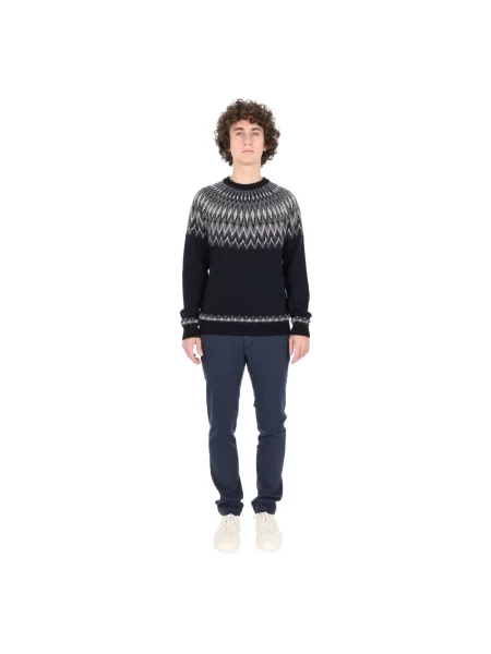 Sweter Roberto Collina wełniany niebieski