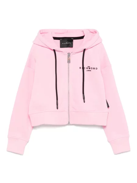 Bluza z kapturem dziecięca John Richmond różowa