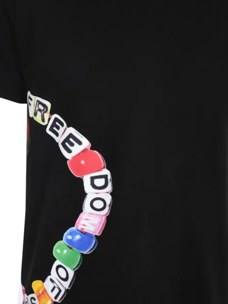 Tricou grafic Freedom Of Space cu imagine negru