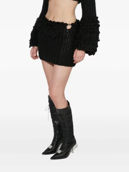 Fusta mini Misbhv tricotate negru