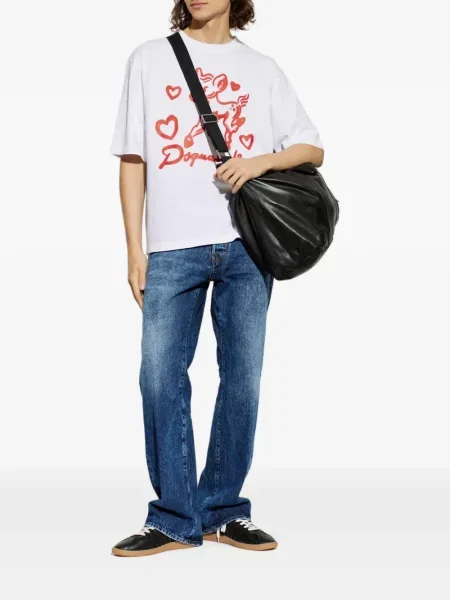 Tricou Dsquared2 cu imagine alb