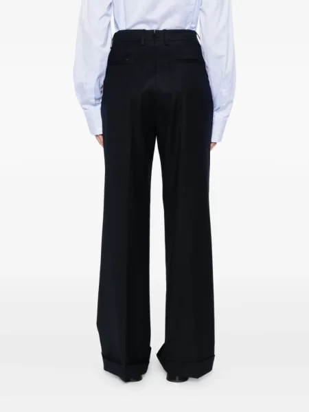 Pantaloni Berwich plisate albastru