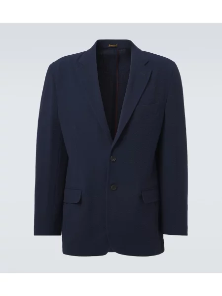 Vuneni prugasti blejzer Rubinacci plava