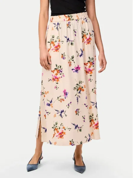 YAS Fustă midi Asina Écru