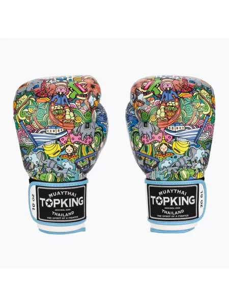 Rękawice bokserskie Top King Boxing Culture white/blue białe