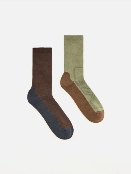 Reserved Șosete cu lână 2 pack brun-auriu