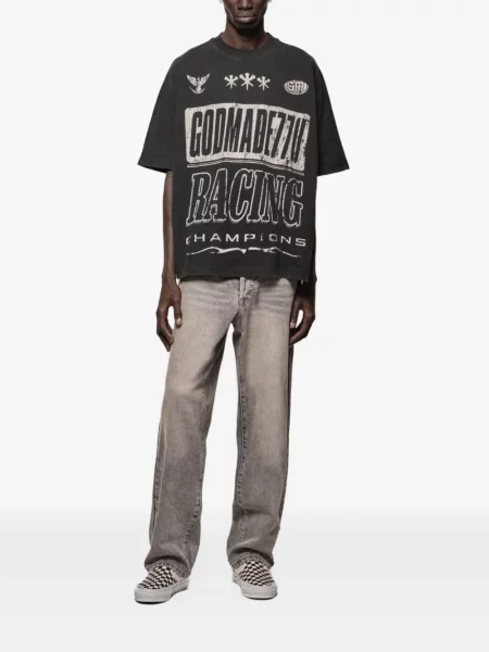Tricou Godmade cu imagine negru