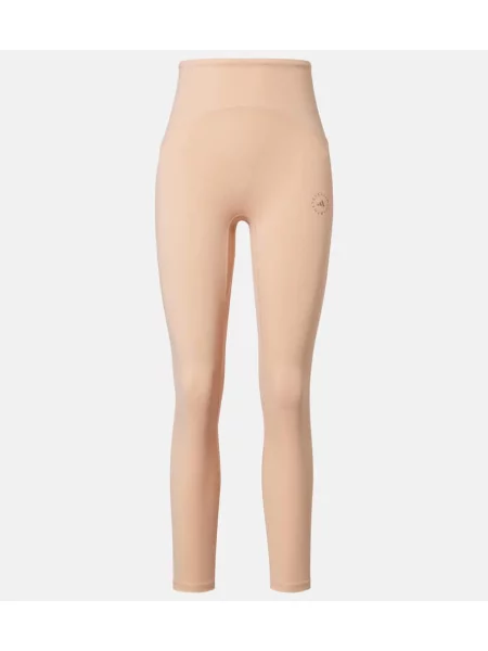 Leggings Adidas By Stella Mccartney cu talie înaltă cu volane roz