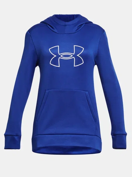 Fleecová mikina s kapucňou Under Armour modrá