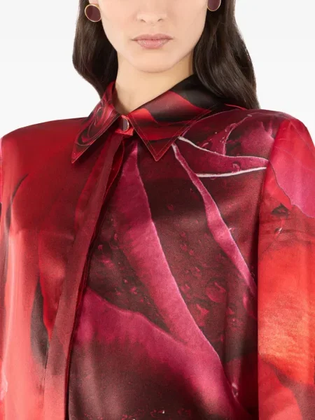 Rochie mini Roberto Cavalli cu imagine roșu