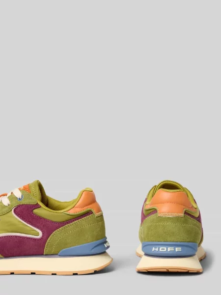 Sneakersy z mieszanki skóry z detalem z logo model City' Hoff zielone