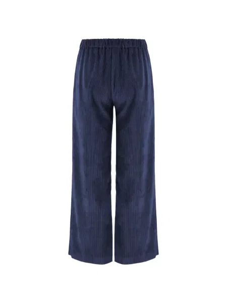 Pantaloni F.it tricotate albastru