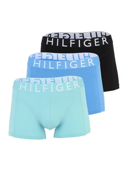 Tommy Hilfiger Underwear Boxerky tyrkysová / nebesky modrá biela čierna