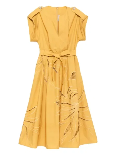 Rochie midi Elie Saab cu broderie până la genunchi de costum