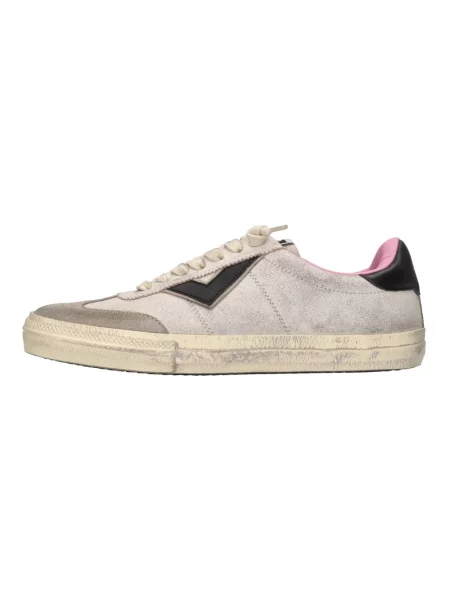 Sneakersy 4b12 skórzane beżowe